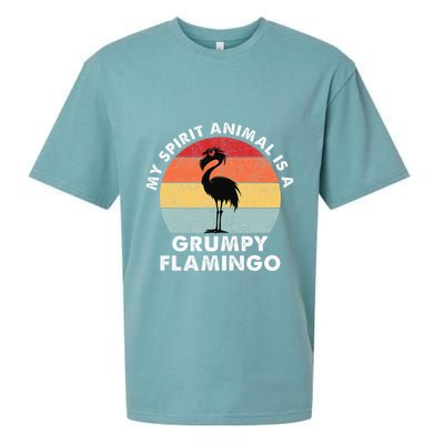 My Spirit Animal Is A Grumpy Flamingo Sueded Cloud Jersey T-Shirt