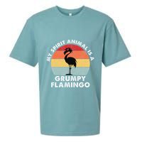 My Spirit Animal Is A Grumpy Flamingo Sueded Cloud Jersey T-Shirt