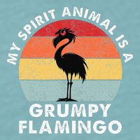 My Spirit Animal Is A Grumpy Flamingo Sueded Cloud Jersey T-Shirt