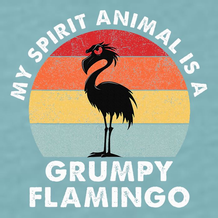 My Spirit Animal Is A Grumpy Flamingo Sueded Cloud Jersey T-Shirt
