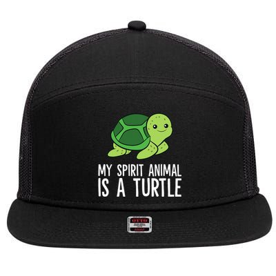 My Spirit Animal Is A Turtle Love Turtles 7 Panel Mesh Trucker Snapback Hat