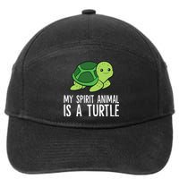 My Spirit Animal Is A Turtle Love Turtles 7-Panel Snapback Hat