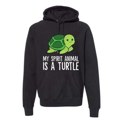 My Spirit Animal Is A Turtle Love Turtles Premium Hoodie