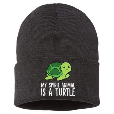 My Spirit Animal Is A Turtle Love Turtles Sustainable Knit Beanie