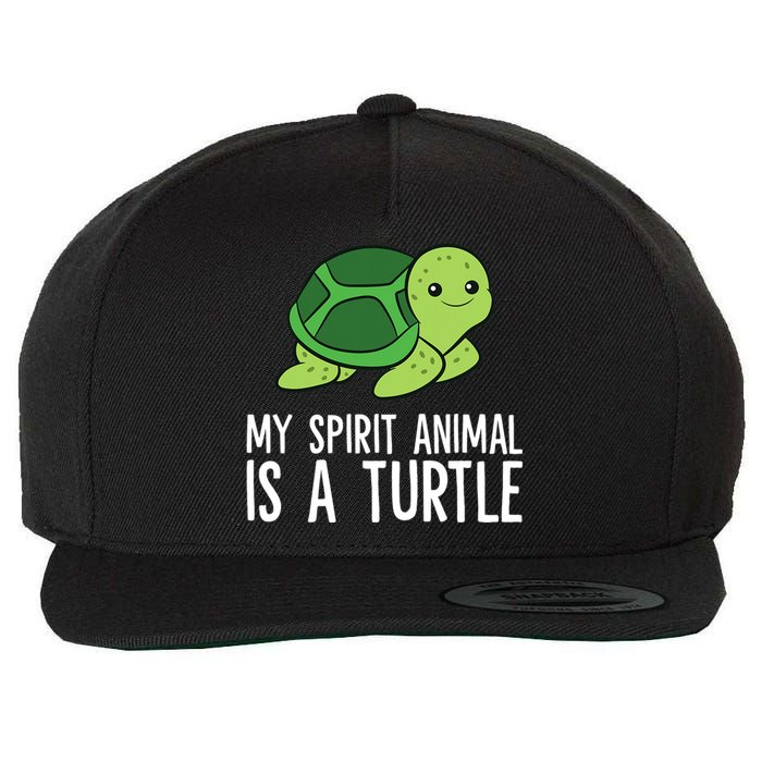 My Spirit Animal Is A Turtle Love Turtles Wool Snapback Cap