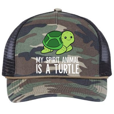 My Spirit Animal Is A Turtle Love Turtles Retro Rope Trucker Hat Cap