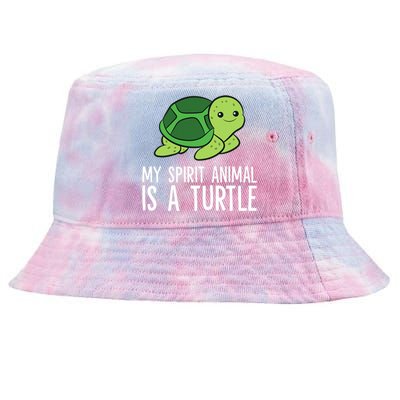 My Spirit Animal Is A Turtle Love Turtles Tie-Dyed Bucket Hat