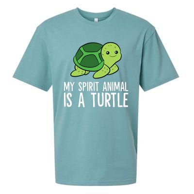 My Spirit Animal Is A Turtle Love Turtles Sueded Cloud Jersey T-Shirt