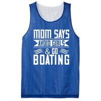 Mom Says Avoid And Go Boating Gift Funny Boating Lover Gift Mesh Reversible Basketball Jersey Tank