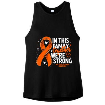 Multiple Sclerosis Awareness Family Support Ms Awareness Ladies PosiCharge Tri-Blend Wicking Tank