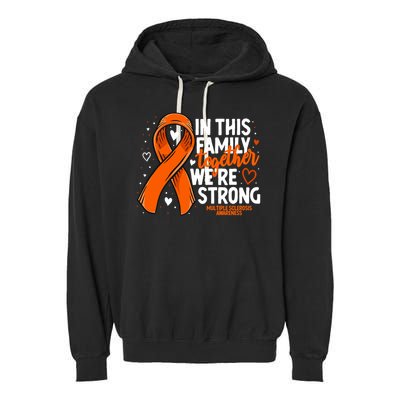 Multiple Sclerosis Awareness Family Support Ms Awareness Garment-Dyed Fleece Hoodie