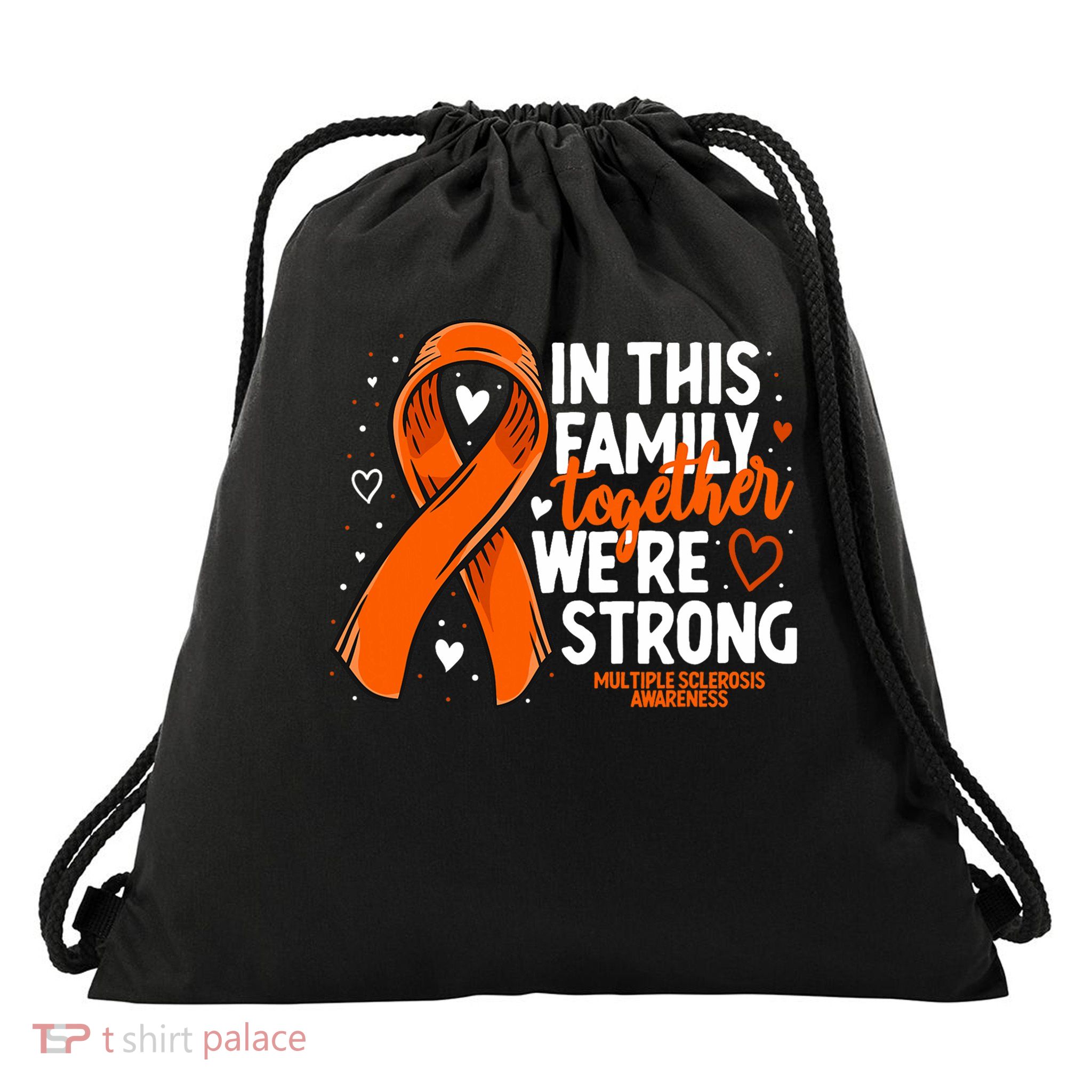 Multiple Sclerosis Awareness Family Support Ms Awareness Drawstring Bag