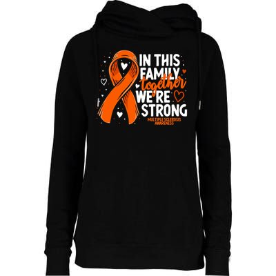Multiple Sclerosis Awareness Family Support Ms Awareness Womens Funnel Neck Pullover Hood