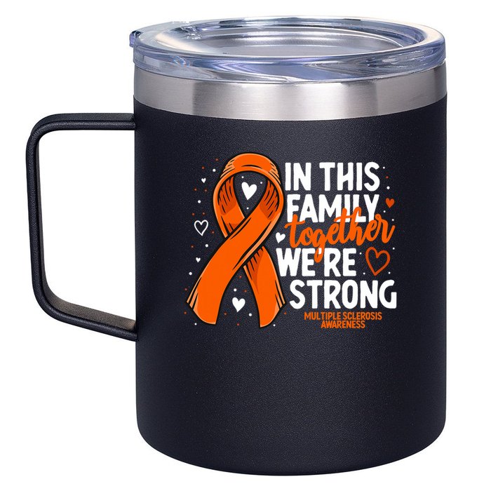 Multiple Sclerosis Awareness Family Support Ms Awareness 12oz Stainless Steel Coffee Mug