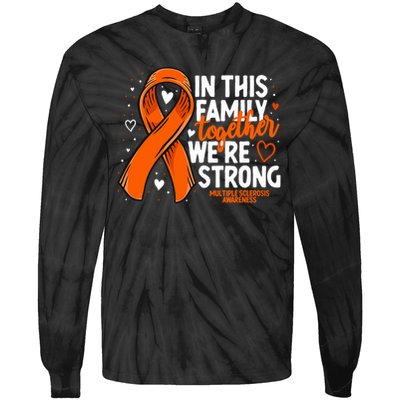 Multiple Sclerosis Awareness Family Support Ms Awareness Tie-Dye Long Sleeve Shirt