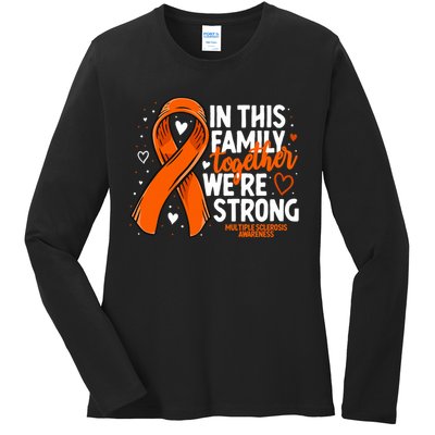Multiple Sclerosis Awareness Family Support Ms Awareness Ladies Long Sleeve Shirt