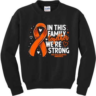 Multiple Sclerosis Awareness Family Support Ms Awareness Kids Sweatshirt
