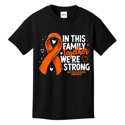 Multiple Sclerosis Awareness Family Support Ms Awareness Kids T-Shirt