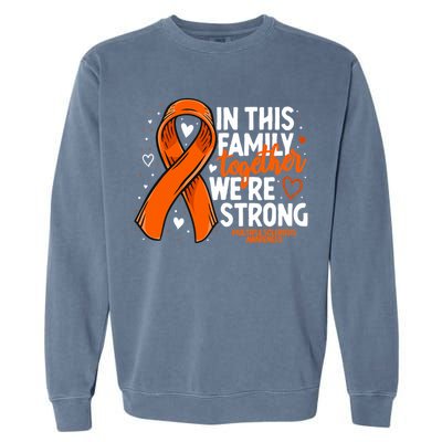 Multiple Sclerosis Awareness Family Support Ms Awareness Garment-Dyed Sweatshirt