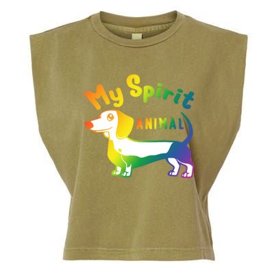 My Spirit Animal Is The Dachshund Gift For Doxie Lovers Gift Garment-Dyed Women's Muscle Tee