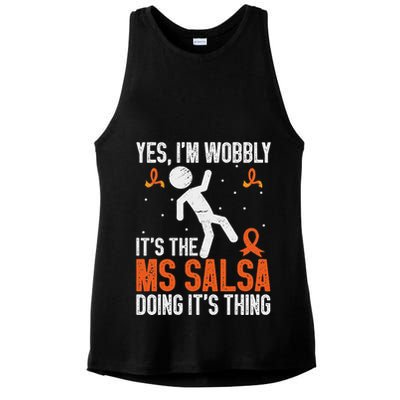 Multiple Sclerosis Awareness Ms Ladies PosiCharge Tri-Blend Wicking Tank