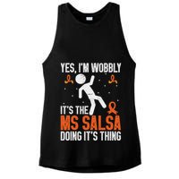 Multiple Sclerosis Awareness Ms Ladies PosiCharge Tri-Blend Wicking Tank