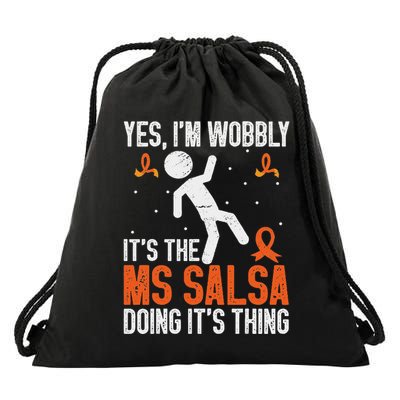 Multiple Sclerosis Awareness Ms Drawstring Bag