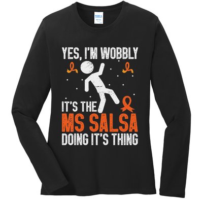 Multiple Sclerosis Awareness Ms Ladies Long Sleeve Shirt