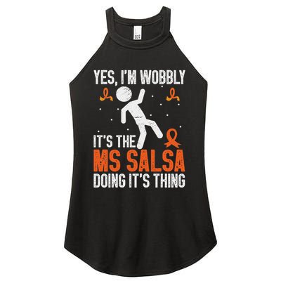 Multiple Sclerosis Awareness Ms Women's Perfect Tri Rocker Tank