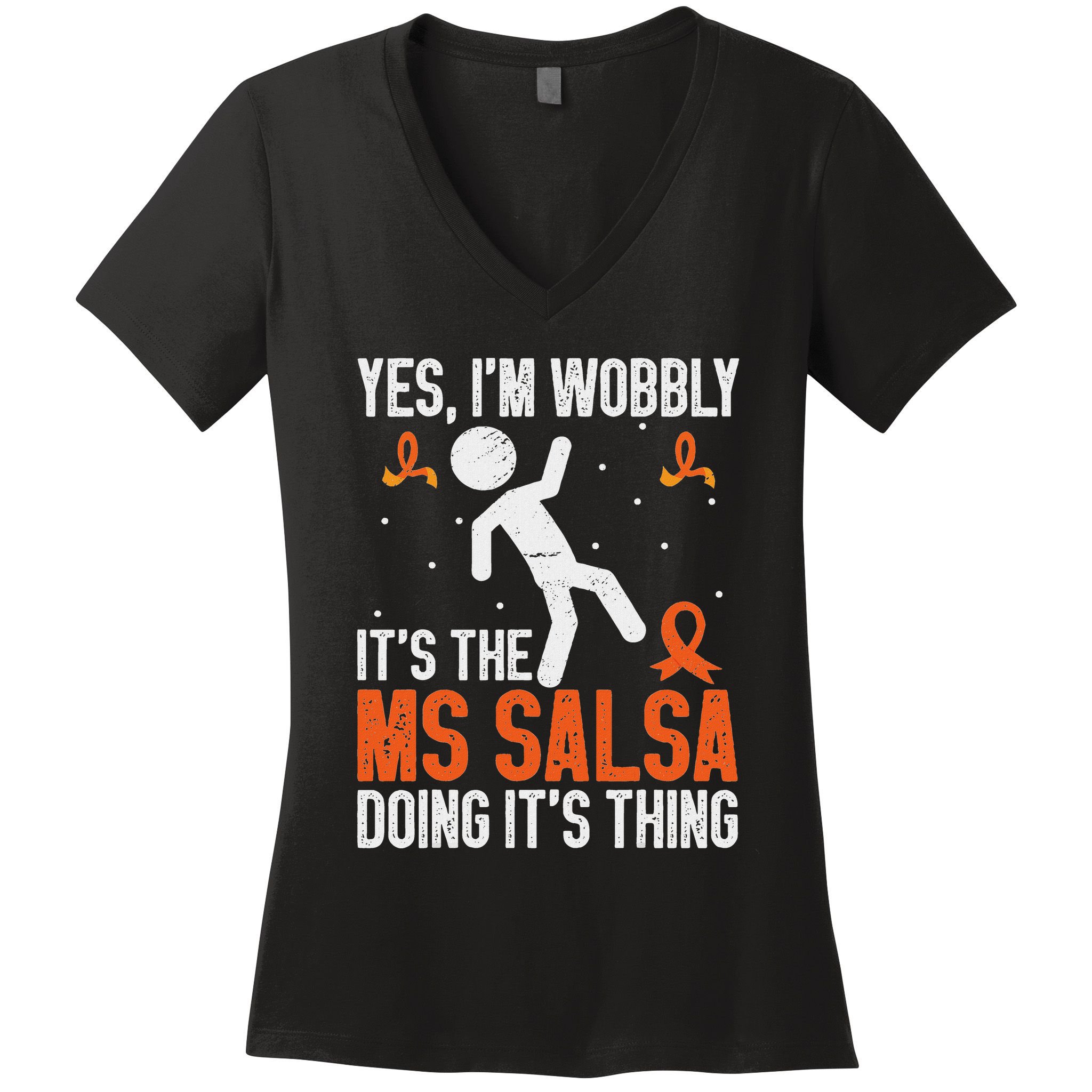 Multiple Sclerosis Awareness Ms Women's V-Neck T-Shirt