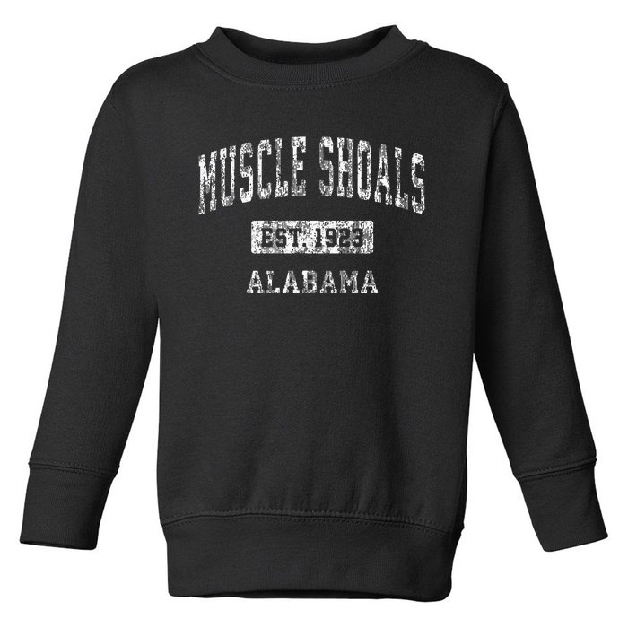 Muscle Shoals Alabama Al Vintage Sports Established Design Toddler Sweatshirt