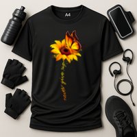 Multiple Sclerosis Awareness Sunflower Butterfly Cooling Performance Crew T-Shirt