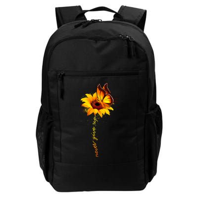 Multiple Sclerosis Awareness Sunflower Butterfly Daily Commute Backpack