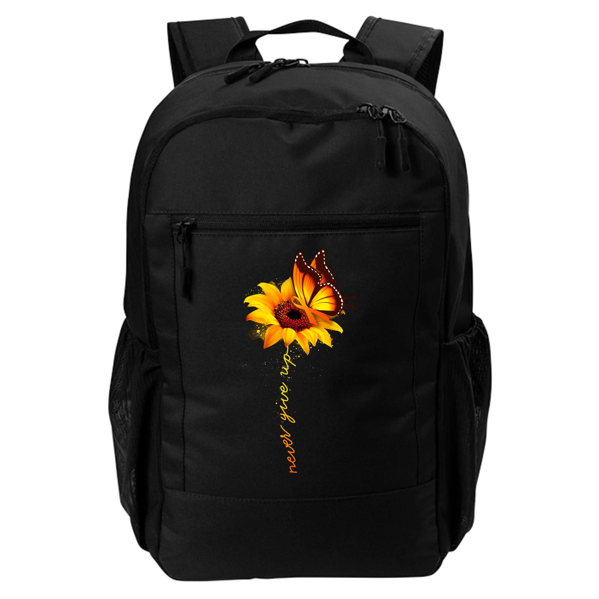 Multiple Sclerosis Awareness Sunflower Butterfly Backpack