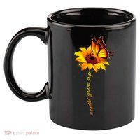 Multiple Sclerosis Awareness Sunflower Butterfly 11oz C Handle Ceramic Mug