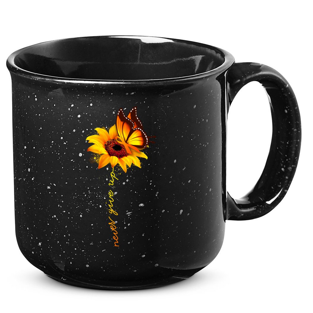 Multiple Sclerosis Awareness Sunflower Butterfly 15oz Campfire Ceramic Mug