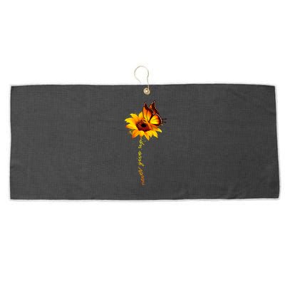Multiple Sclerosis Awareness Sunflower Butterfly Large Microfiber Waffle Golf Towel