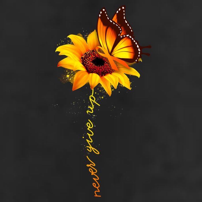 Multiple Sclerosis Awareness Sunflower Butterfly Golf Towel