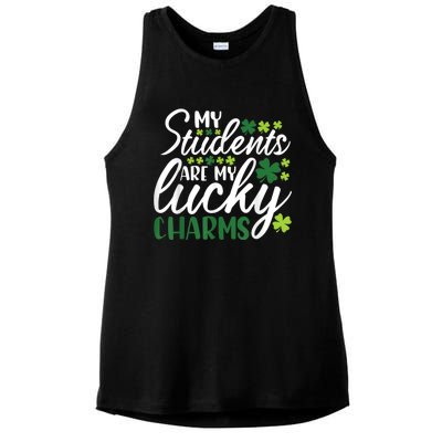 My Students Are My Lucky Charms Teacher St Patrick's Day Ladies PosiCharge Tri-Blend Wicking Tank