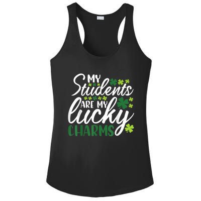 My Students Are My Lucky Charms Teacher St Patrick's Day Ladies PosiCharge Competitor Racerback Tank