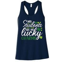 My Students Are My Lucky Charms Teacher St Patrick's Day Women's Racerback Tank