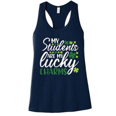 My Students Are My Lucky Charms Teacher St Patrick's Day Women's Racerback Tank