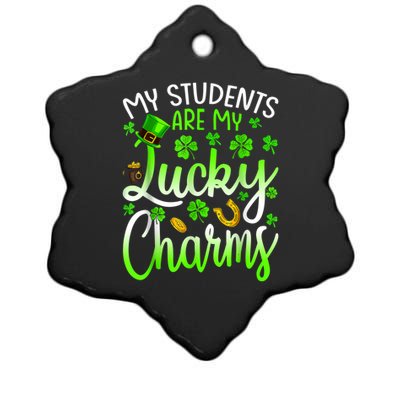 My Students Are My Lucky Charms Teacher St Patrick's Day Ceramic Star Ornament