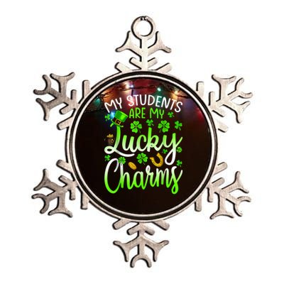 My Students Are My Lucky Charms Teacher St Patrick's Day Metallic Star Ornament