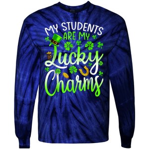 My Students Are My Lucky Charms Teacher St Patrick's Day Tie-Dye Long Sleeve Shirt