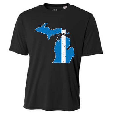 Michigan Stripe Across The State Cooling Performance Crew T-Shirt