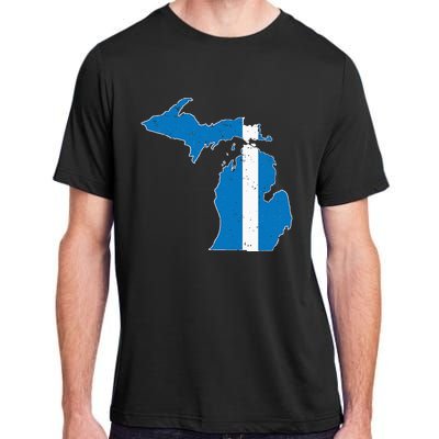 Michigan Stripe Across The State Adult ChromaSoft Performance T-Shirt