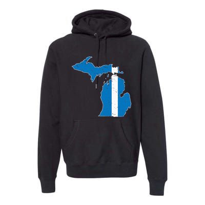 Michigan Stripe Across The State Premium Hoodie