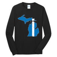 Michigan Stripe Across The State Tall Long Sleeve T-Shirt