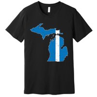 Michigan Stripe Across The State Premium T-Shirt